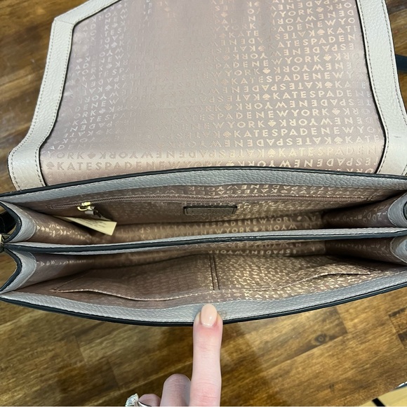 kate spade Parchment Drive Josephine Crossbody (Taupe/Black) - Picture 3 of 10